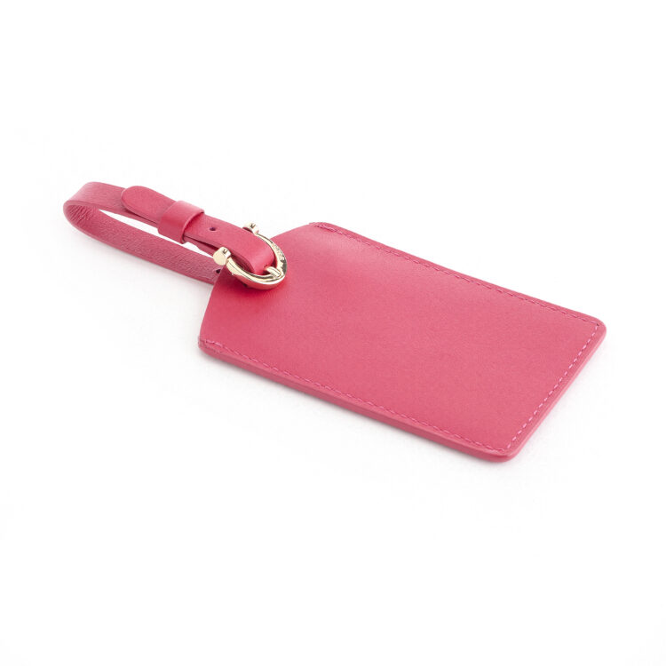 Luggage Tag with Privacy Flap magenta