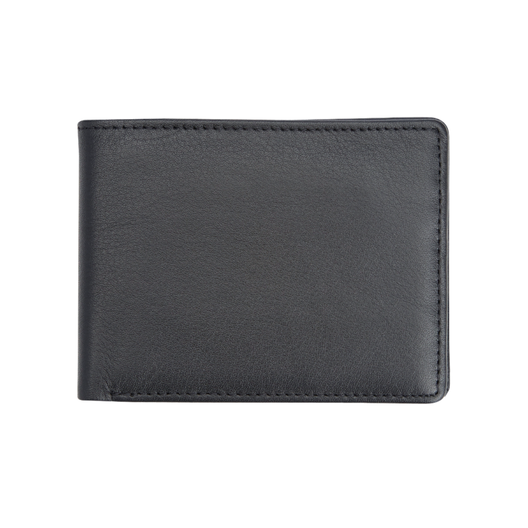 RFID Blocking Slim Men's Bifold Wallet with 2 ID Windows coco
