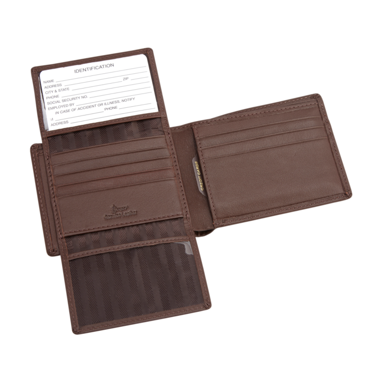 RFID Blocking Bifold Wallet with Two ID Windows coco
