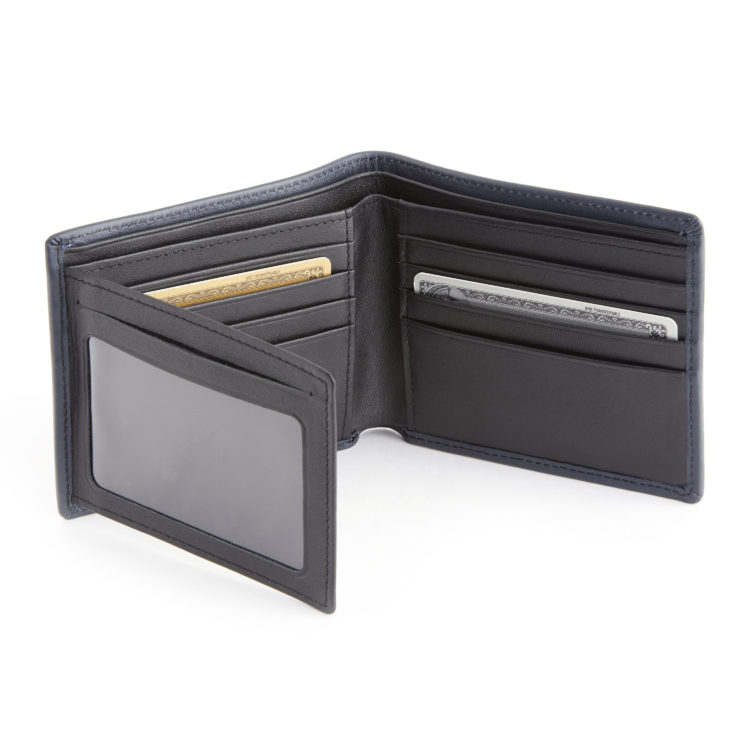 RFID Blocking Men's Bifold Wallet black-tan