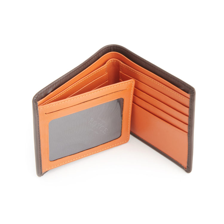 RFID Blocking Men's Bifold Wallet black-tan