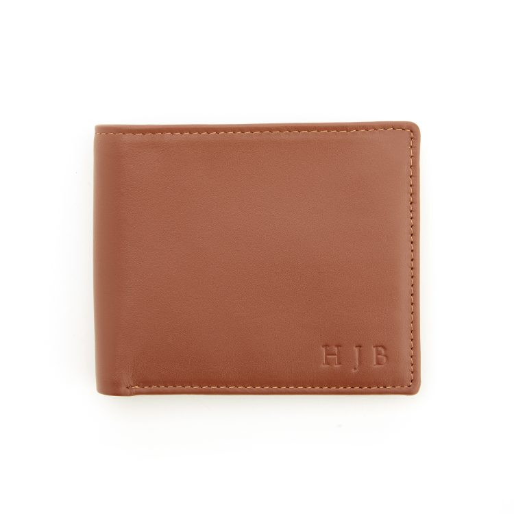 RFID Blocking Men's Bifold Wallet black-tan