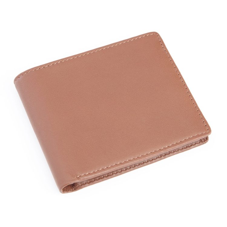 RFID Blocking Men's Bifold Wallet black-tan
