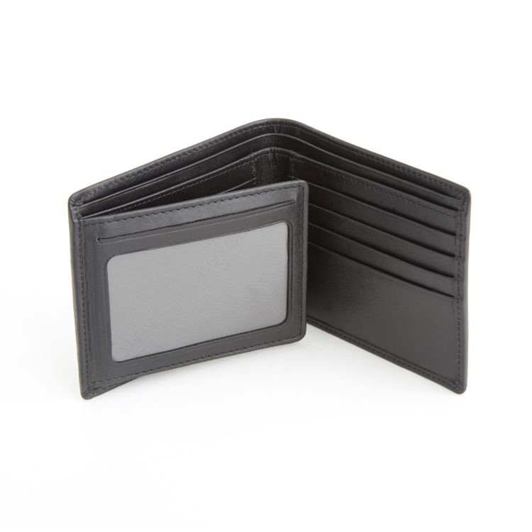 RFID Blocking Men's Bifold Wallet black-tan