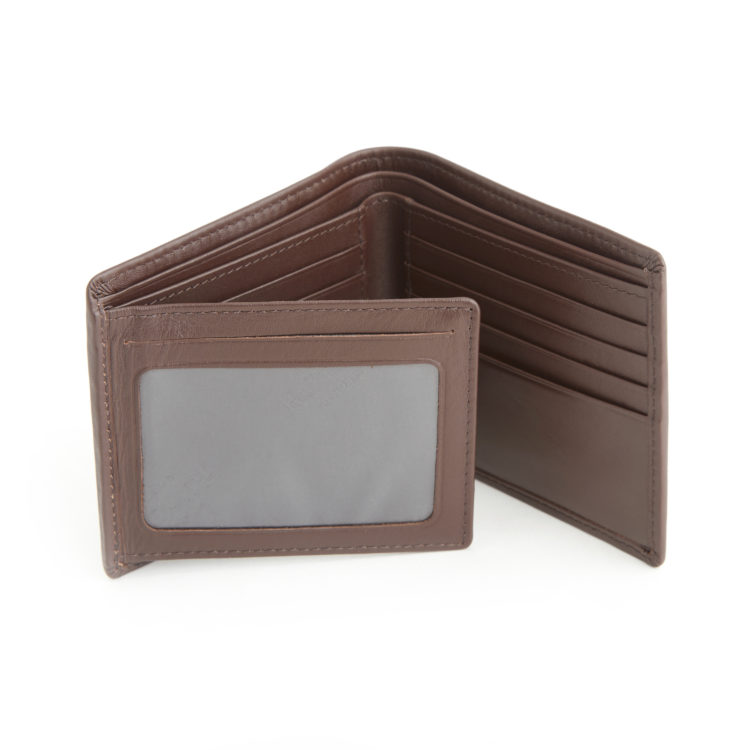 RFID Blocking Men's Bifold Wallet black-tan