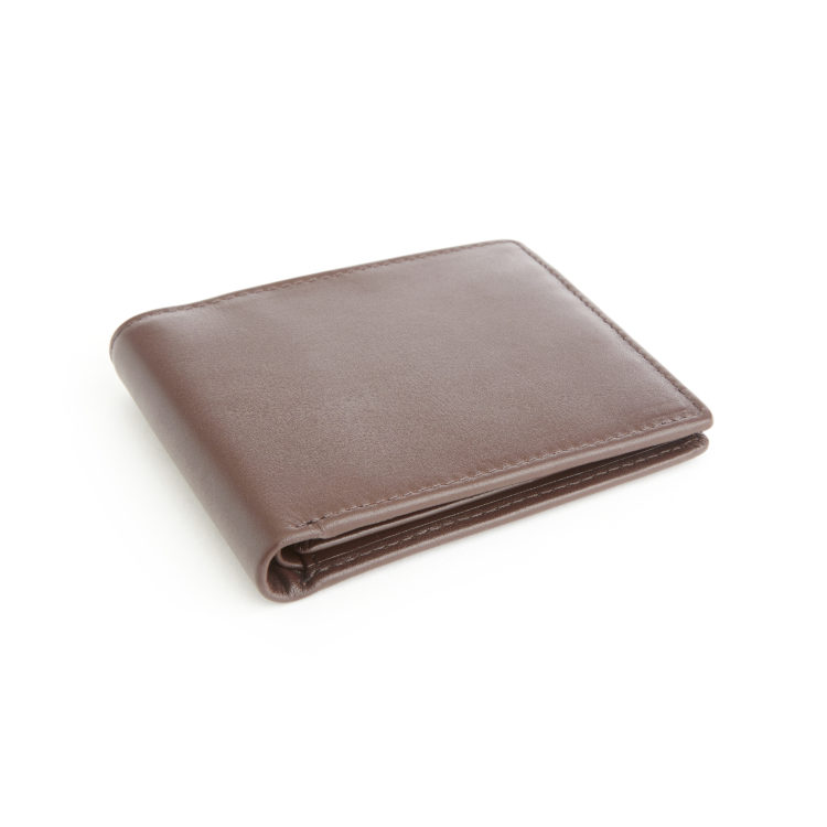 RFID Blocking Men's Bifold Wallet black-tan