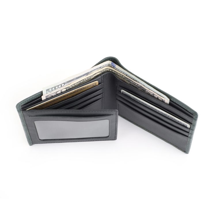 RFID Blocking Men's Bifold Wallet black-tan