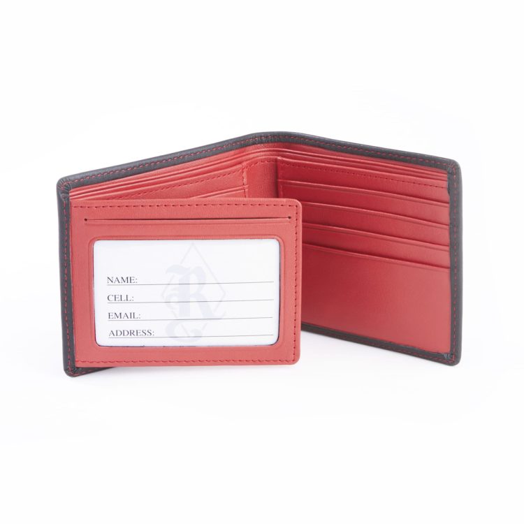 RFID Blocking Men's Bifold Wallet black-tan