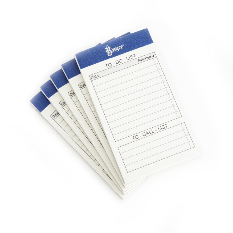 10 Refill Packs of To Do List Cards for Note Jotters white