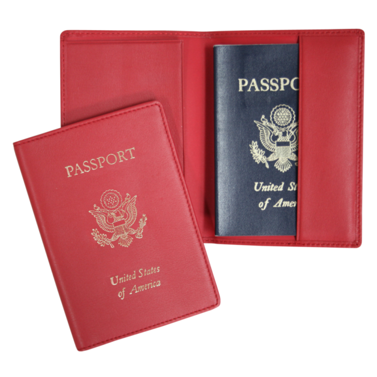 RFID Blocking Passport Holder with US Seal Foil Stamped magenta 11 RFID Blocking Passport Holder with US Seal Foil Stamped magenta