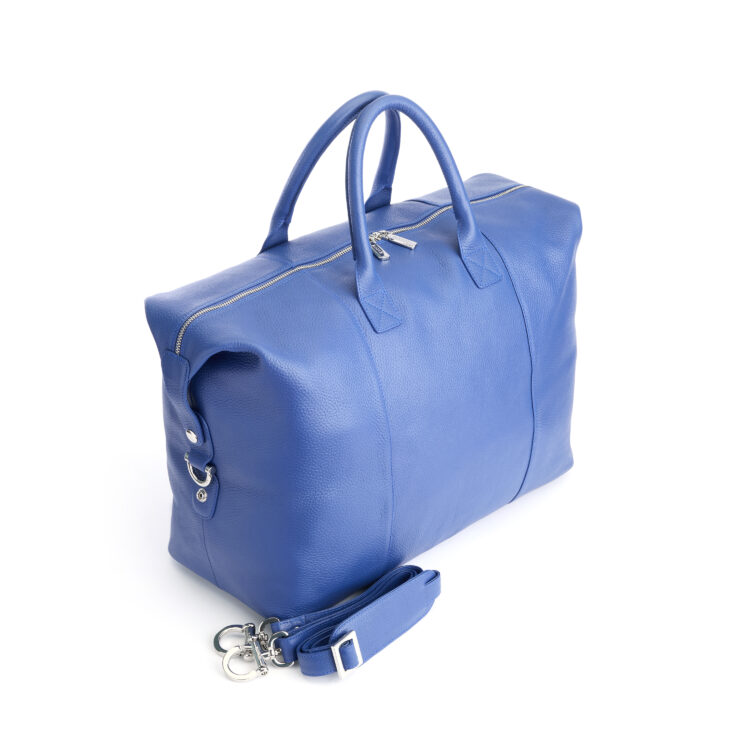 Duffel Bag with Telescopic Suitcase Strap cobalt blue