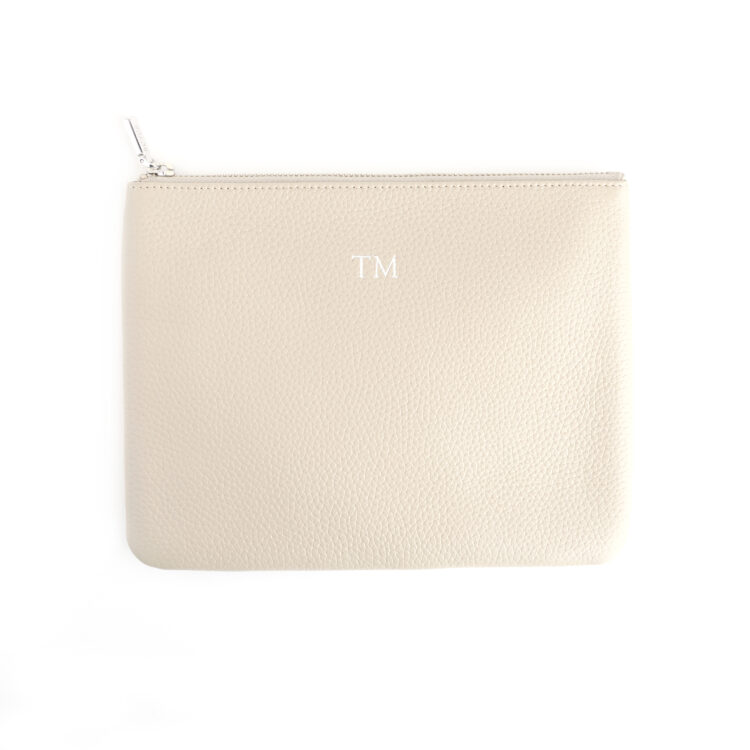 Zippered Travel Organizer Pouch taupe