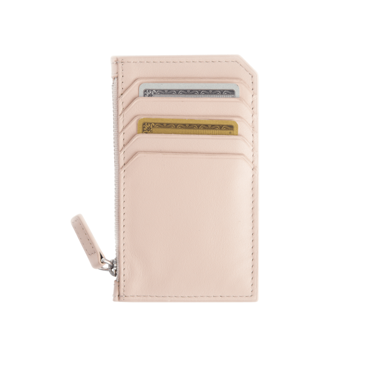 Zippered Credit Card Wallet magenta