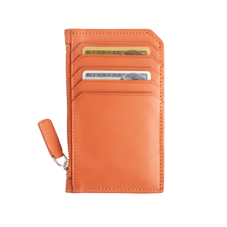 Zippered Credit Card Wallet magenta