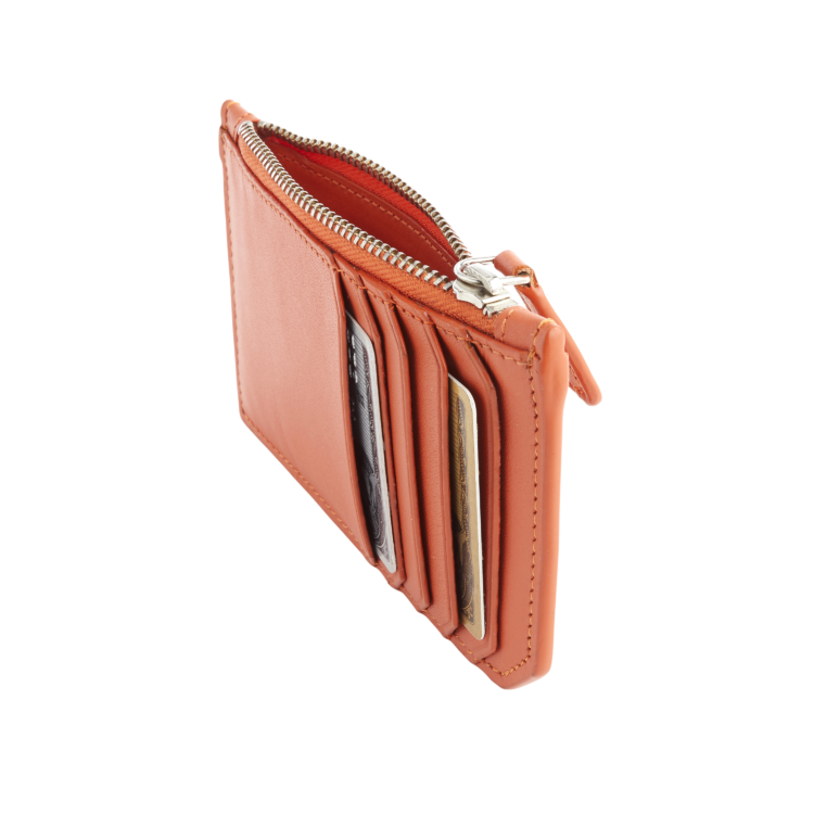 Zippered Credit Card Wallet magenta