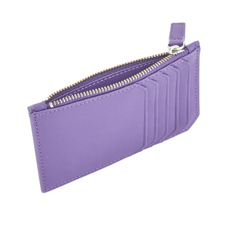 Zippered Credit Card Wallet magenta