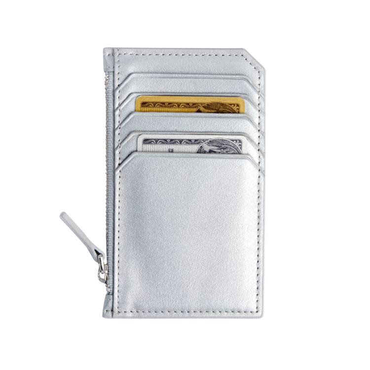Zippered Credit Card Wallet magenta