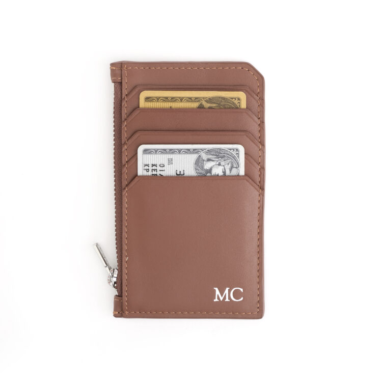 Zippered Credit Card Wallet magenta