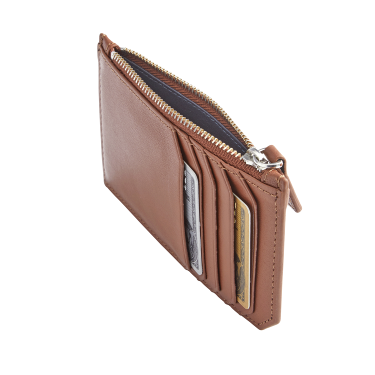 Zippered Credit Card Wallet magenta