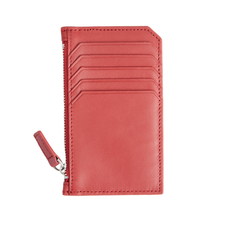 Zippered Credit Card Wallet magenta