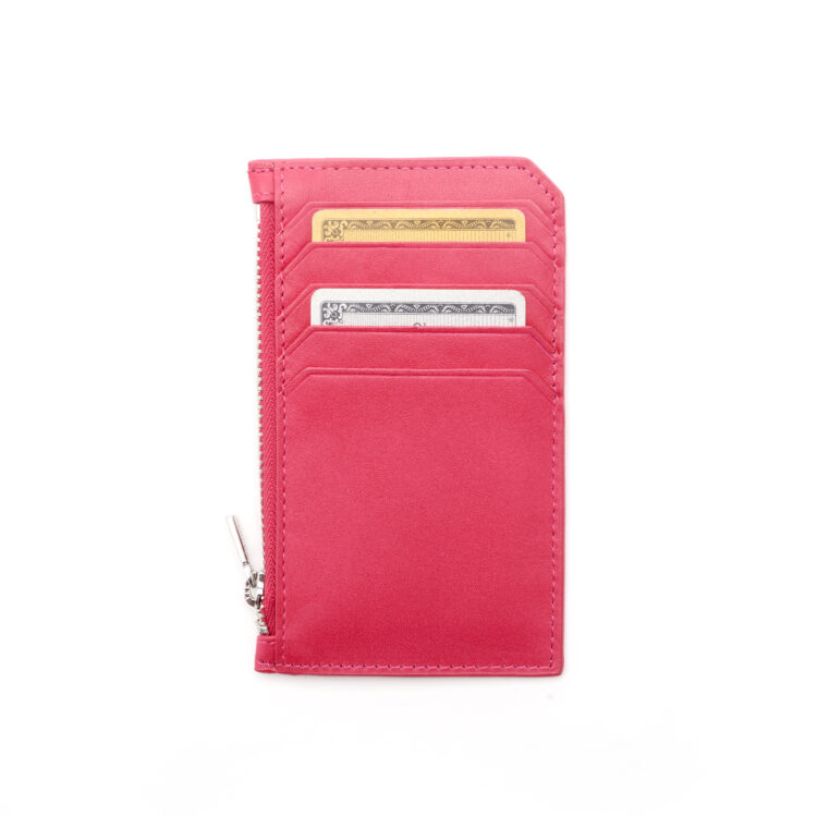 Zippered Credit Card Wallet magenta