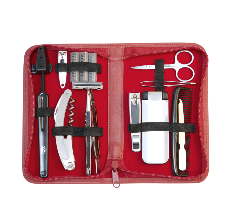 Full Travel Grooming Manicure Kit red