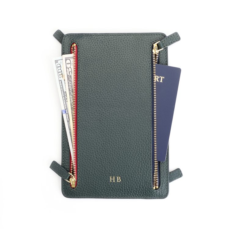 RFID Blocking Four Zip Travel Organizer sage