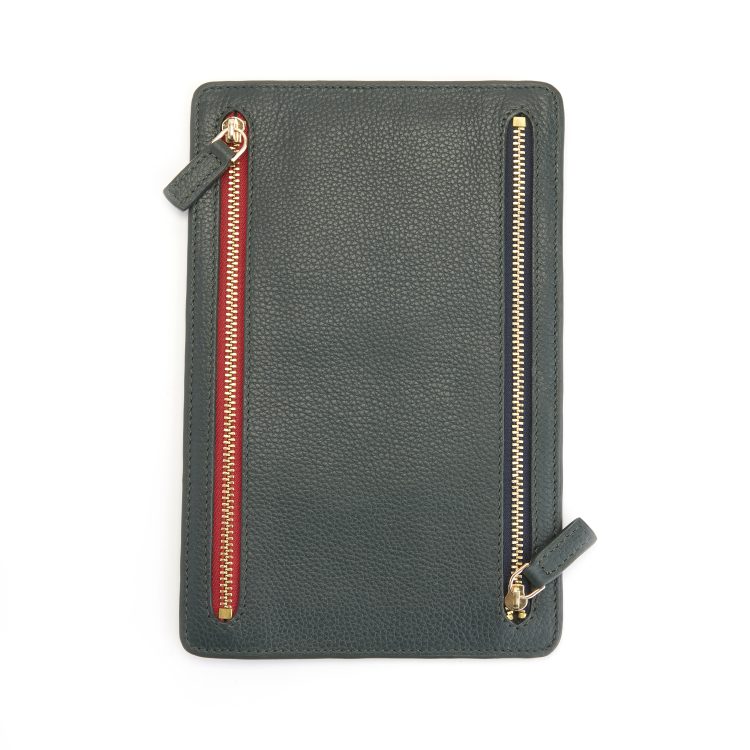 RFID Blocking Four Zip Travel Organizer sage