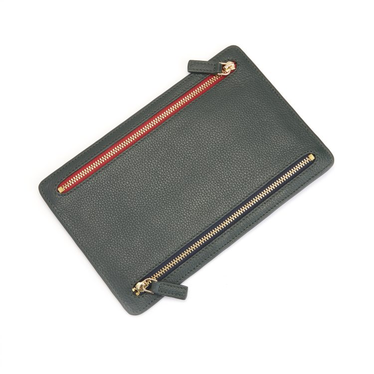 RFID Blocking Four Zip Travel Organizer sage
