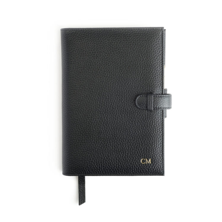 Executive Refillable A5 Journal black pebble