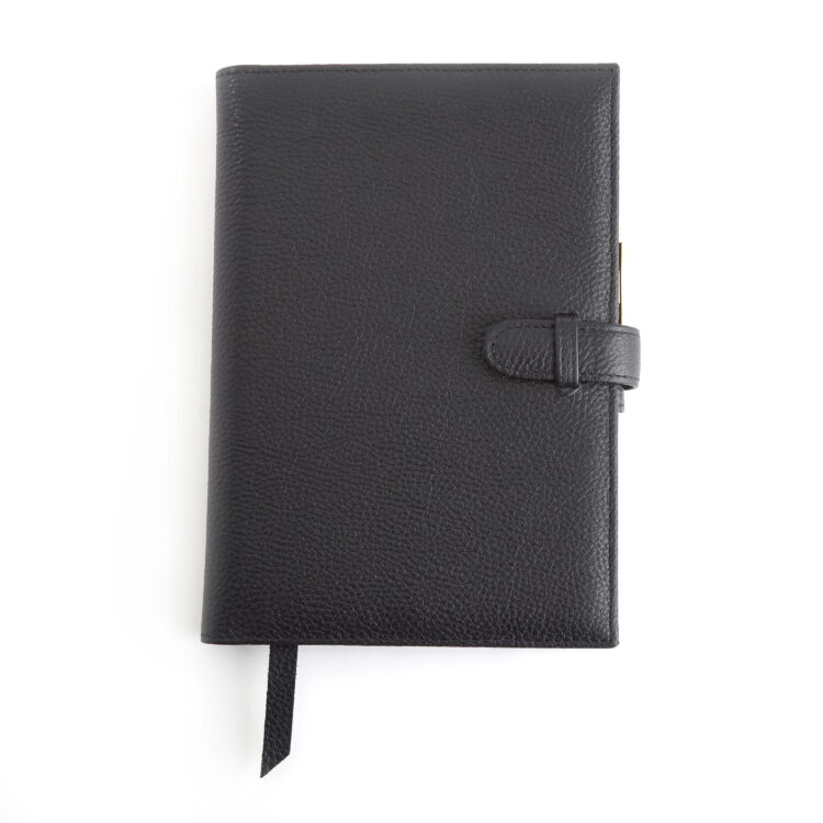 Executive Refillable A5 Journal black pebble