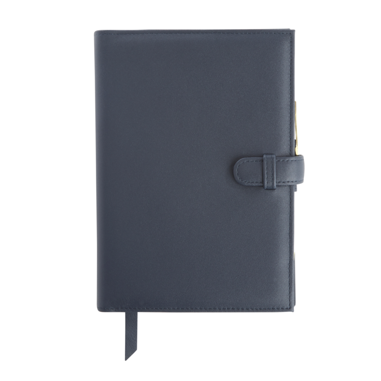 Executive Refillable A5 Journal black pebble
