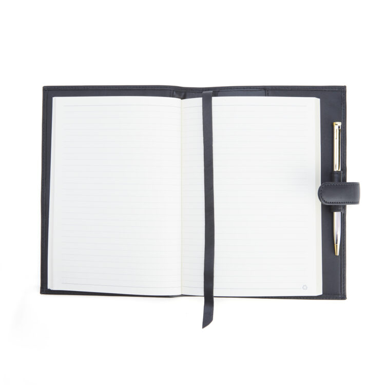 Executive Refillable A5 Journal black pebble