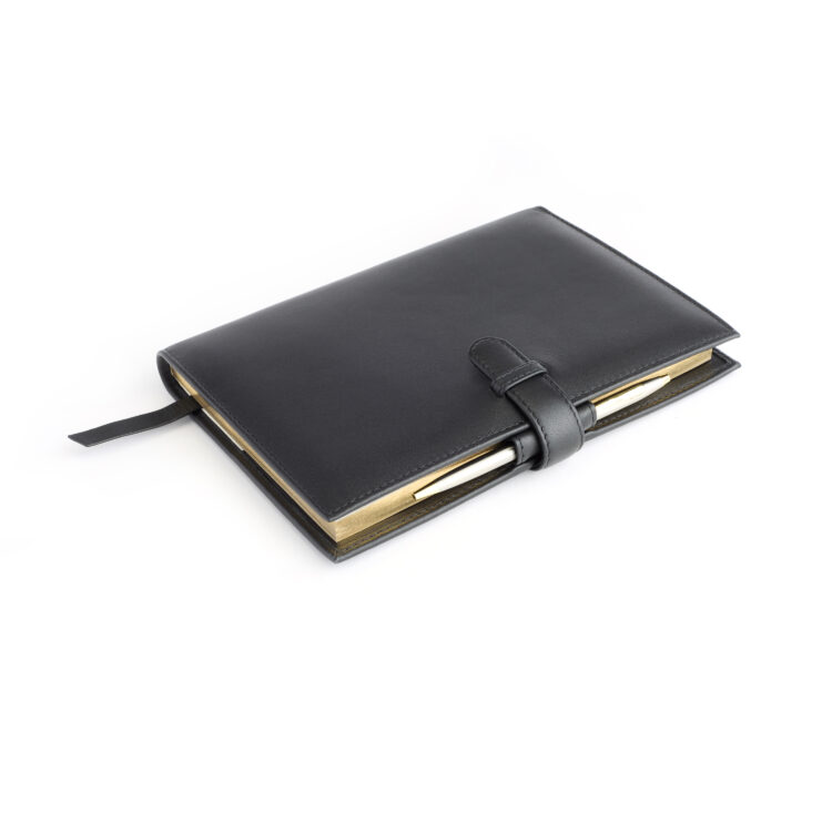 Executive Refillable A5 Journal black pebble