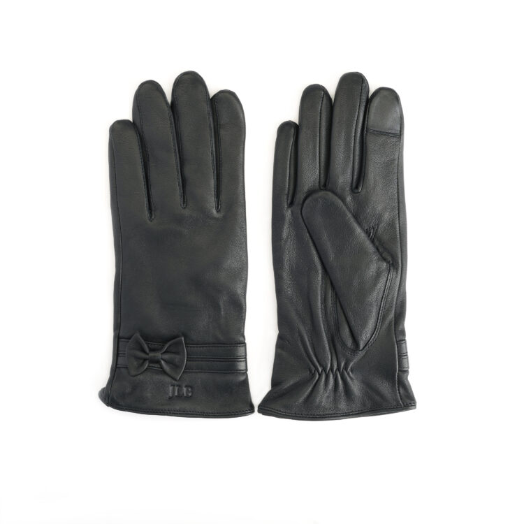 Touchscreen Compatible Women's Leather Gloves with Cashmere Lining small