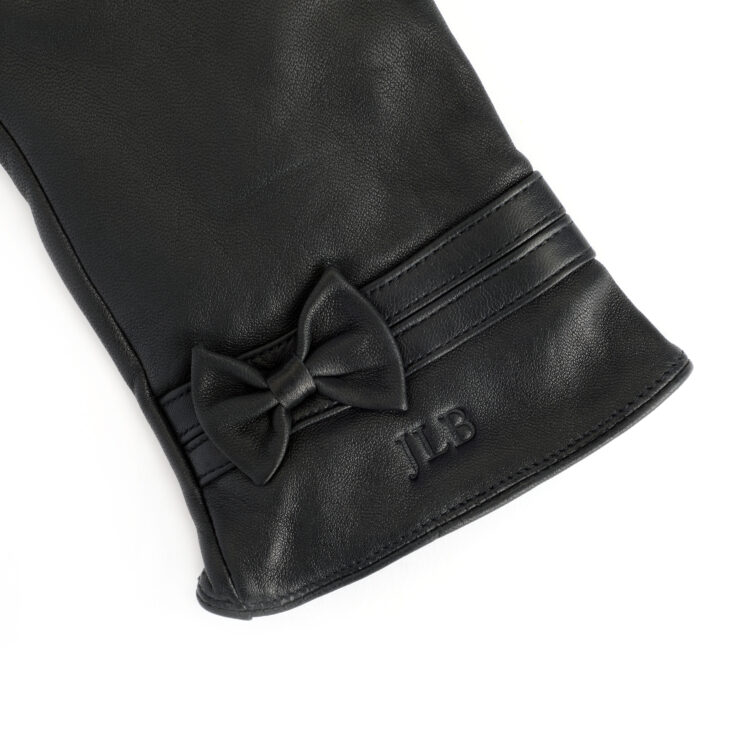 Touchscreen Compatible Women's Leather Gloves with Cashmere Lining small