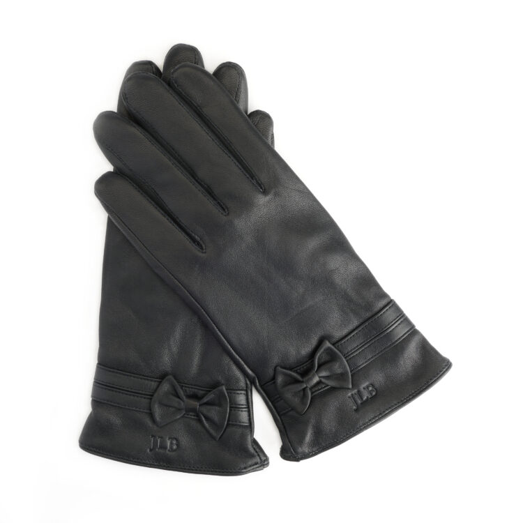 Touchscreen Compatible Women's Leather Gloves with Cashmere Lining small
