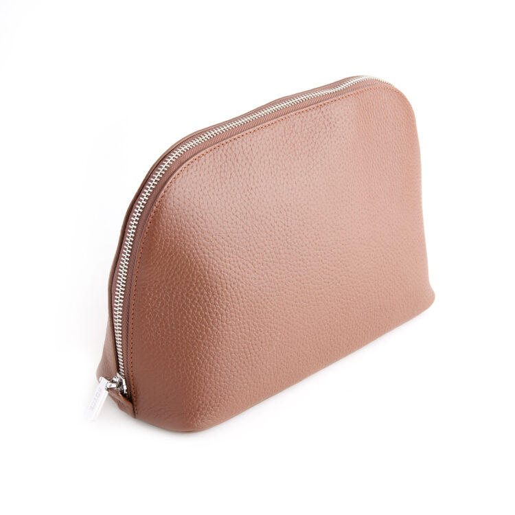 Large Cosmetic Makeup Bag tan