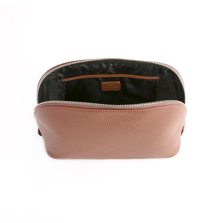 Large Cosmetic Makeup Bag tan