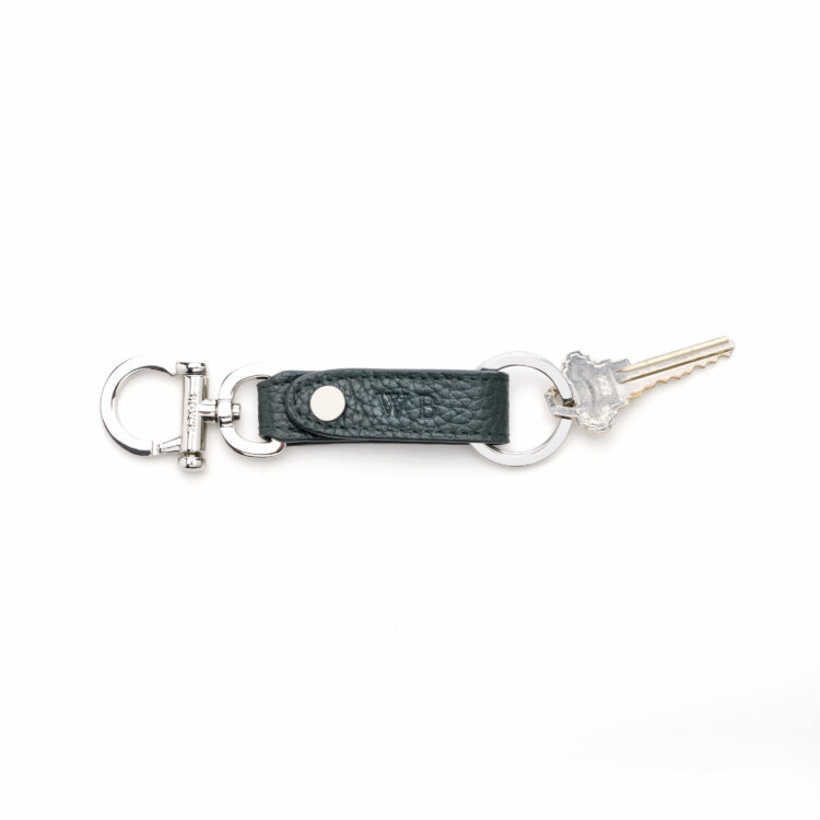 Valet Snap Leather Key Chain dark green
