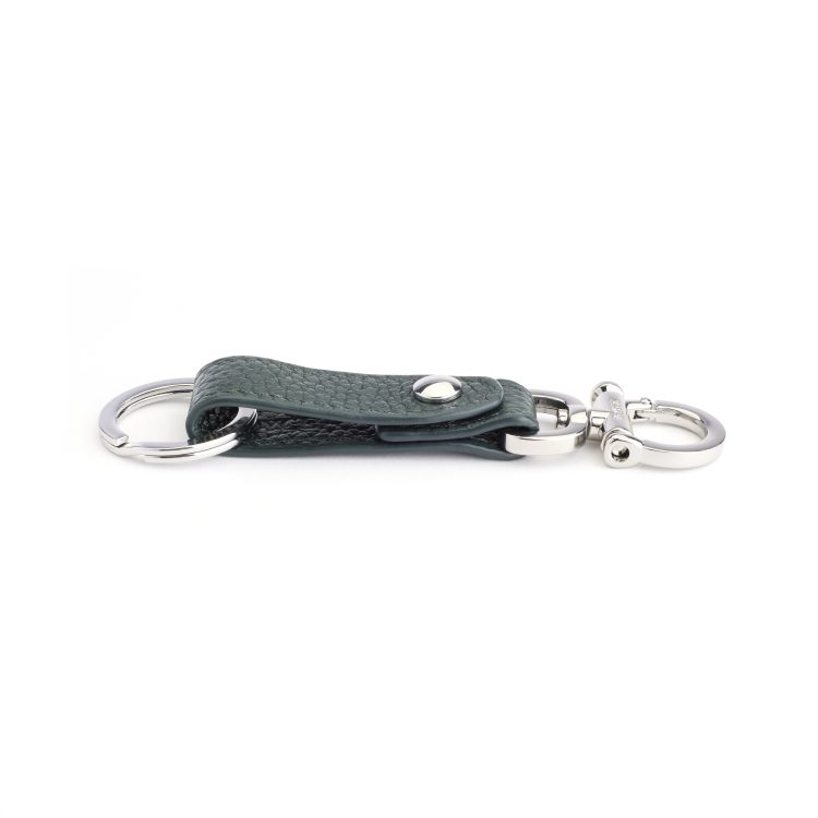 Valet Snap Leather Key Chain dark green