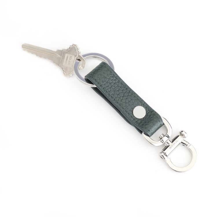 Valet Snap Leather Key Chain dark green
