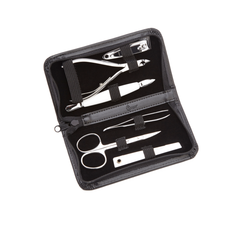 Compact Manicure Travel Grooming Kit red