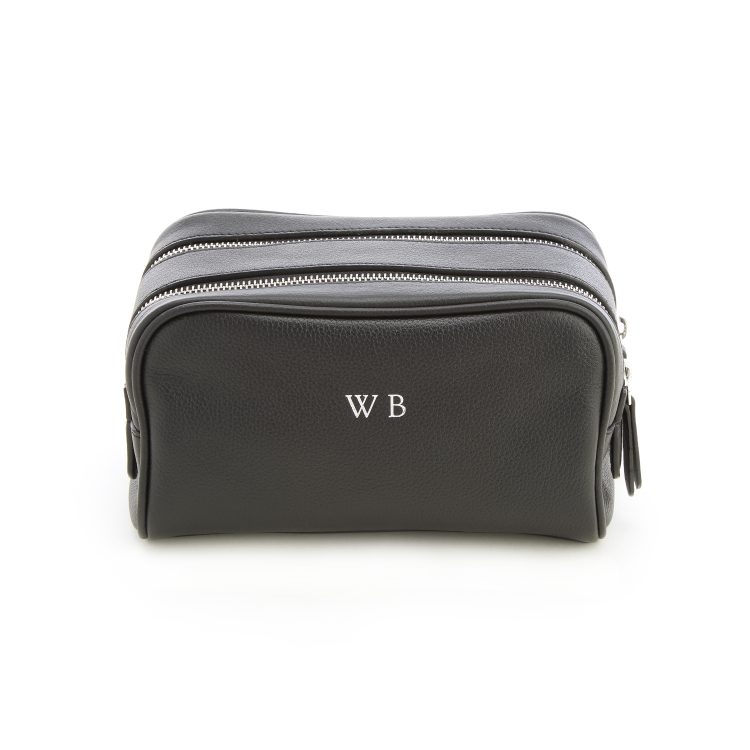 Double Zip Toiletry Wash Bag tan