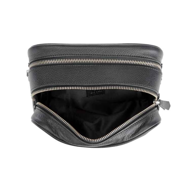 Double Zip Toiletry Wash Bag tan