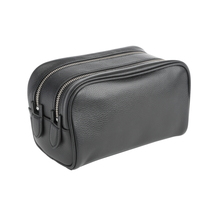 Double Zip Toiletry Wash Bag tan
