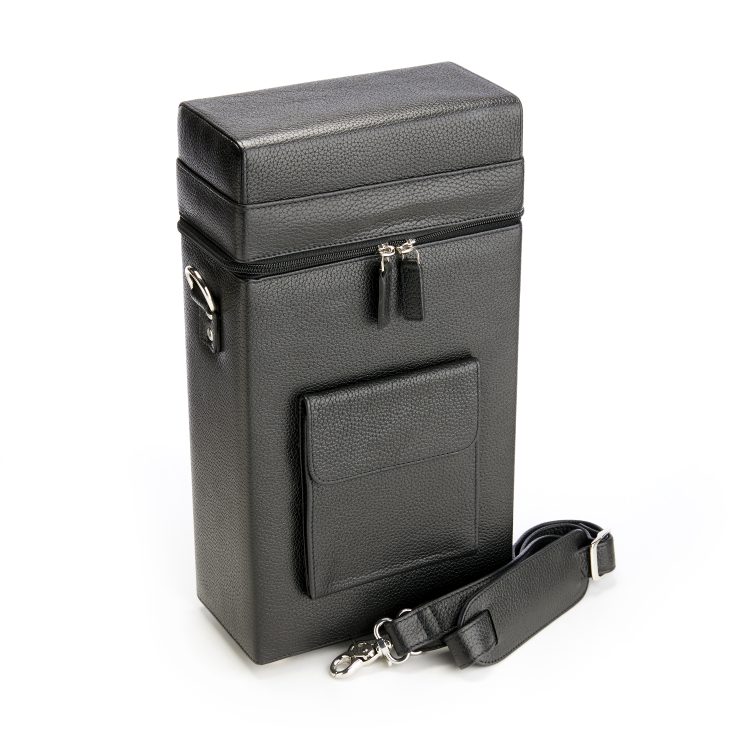 Double Wine Bottle Carrying Bag black
