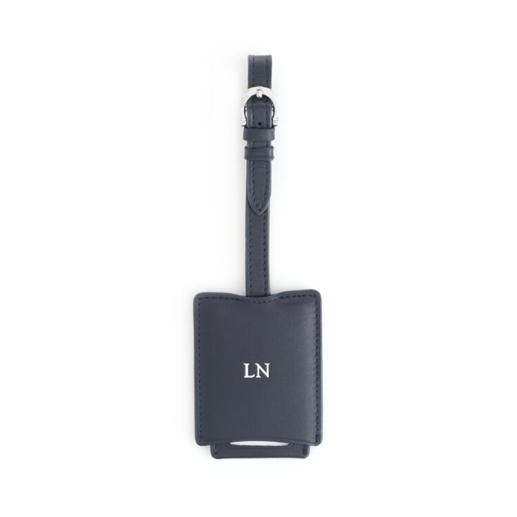 Luggage Tag with Retractable Privacy Flap black