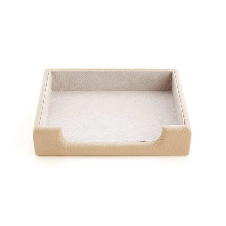 Executive Desk Accessory Set: Letter Tray, Note Tray and Card Holder taupe