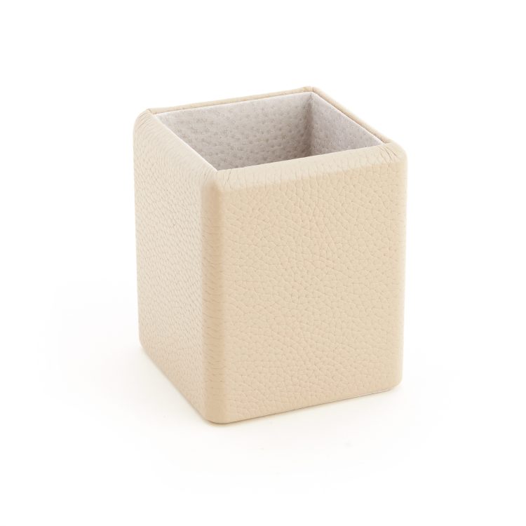 Desk Accessory Set: Blotter, Letter Tray, Pencil Cup and Business Card Holder taupe
